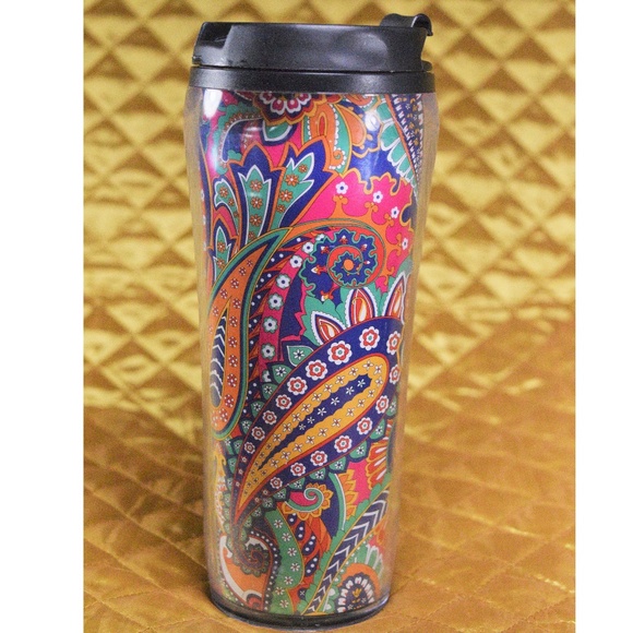 Vera Bradley Other - ☕ Vera Bradley Multi Color Paisley Tumbler Mug ☕
